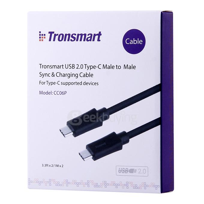 Tronsmart [2 Pack] USB2.0 3.3ft/1M *2 Type-C Male to Male Sync & Charging Cable for Google Nexus 5X / 6P Google Pixel Google Pixel XL LG G5 HTC 10 Lumia 950  - Black+White