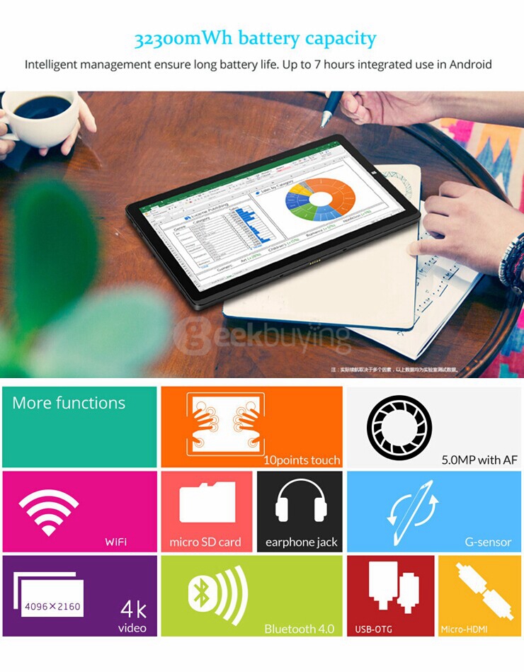 Teclast X16 Power 8GB/64GB Windows10 & Android5.1 Dual OS 11.6