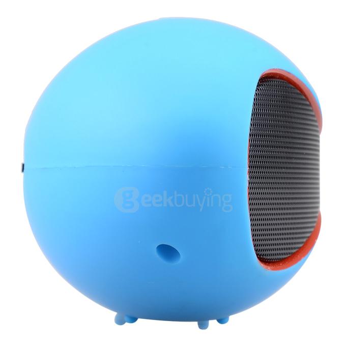 Portable & Creative Big Rugby Shaped Wireless Bluetooth Speaker Hands-free Subwoofer - Blue
