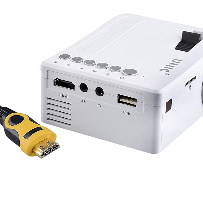 UC18 1080P Portable Mini LED Projector w/ USB / HDMI / AV / TF Slot - White