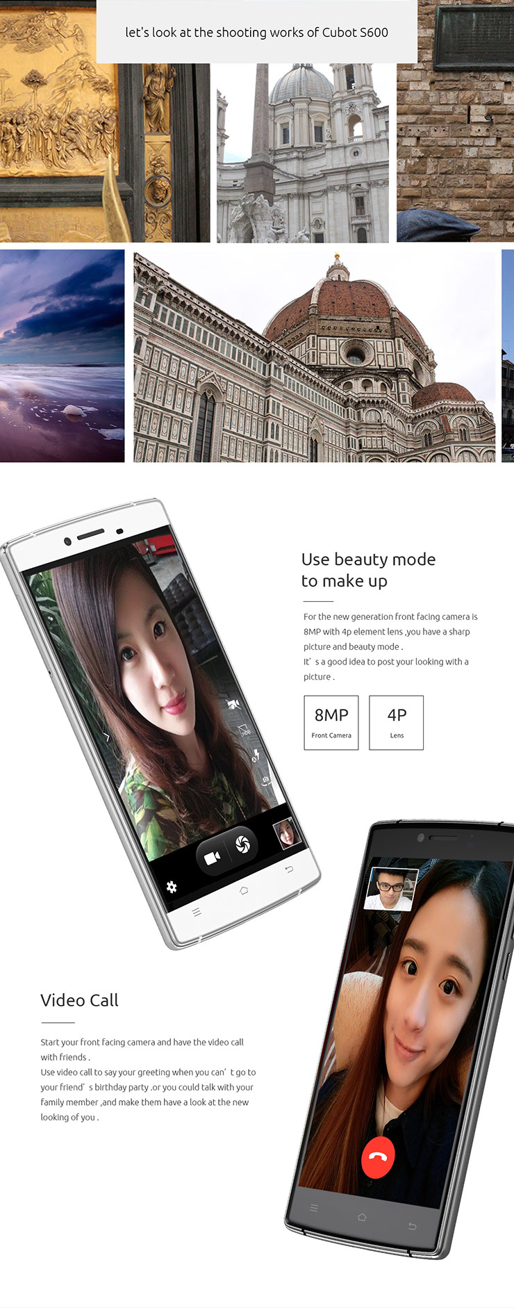 CUBOT S600 5.0inch IPS HD 4G FDD-LTE Android 5.1 Smartphone 2GB 16GB 64-bit MTK6735A Quad Core 16.0MP Touch ID - Black