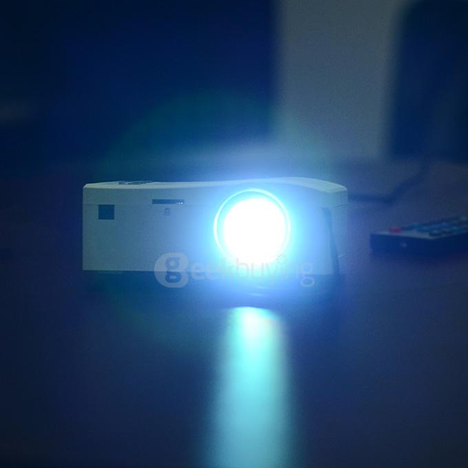 UC18 1080P Portable Mini LED Projector w/ USB / HDMI / AV / TF Slot - White