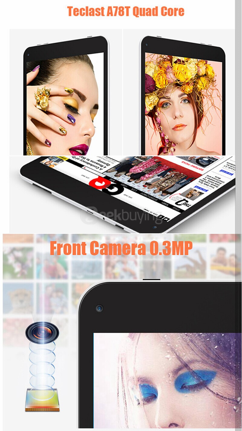 Teclast A78T 7 Inch Android 4.4 512MB/8GB Tablet PC RK3126 Quad Core 1.3Ghz IPS 1024*600 Bluetooth WiFi - White