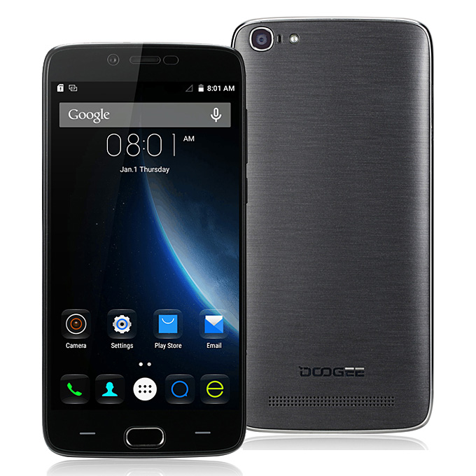 DOOGEE Y200 5.5inch IPS HD 4G LTE Android 5.1 Smartphone 64-Bit MT6735 Quad Core 2GB 32GB 13.0MP TOUCH ID - Black