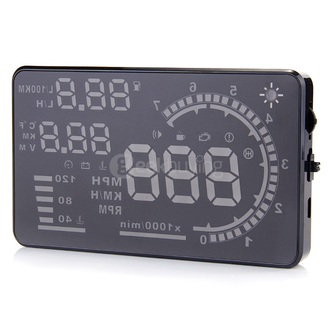 X3 5.5 Inch Car Head Up Display Car HUD Blutooth Connection  -  BLACK