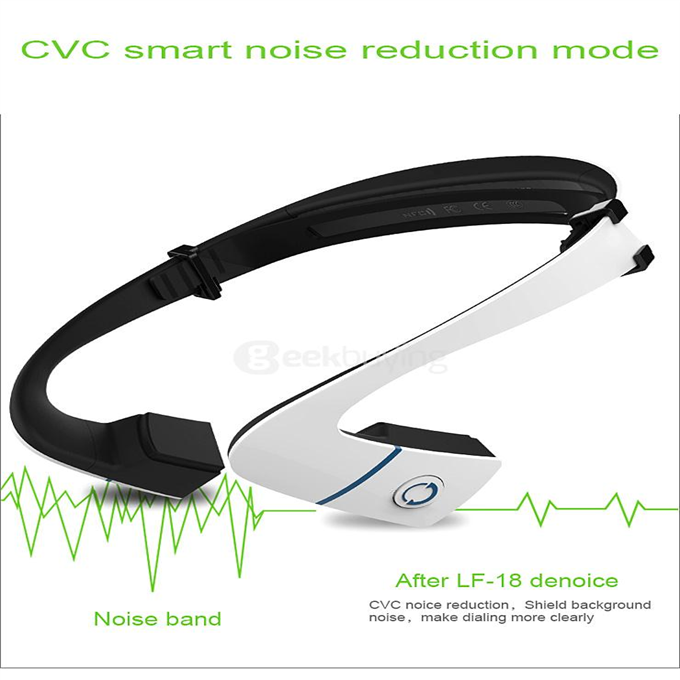 LF-18 NFC Bone Conduction Bluetooth Headset Stereo Headphone Earphone - Black