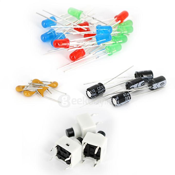 Breadboard Tools Kit w/ Breadboard Power Module / Jumper Wire / Resistor / LED / Button for DIY