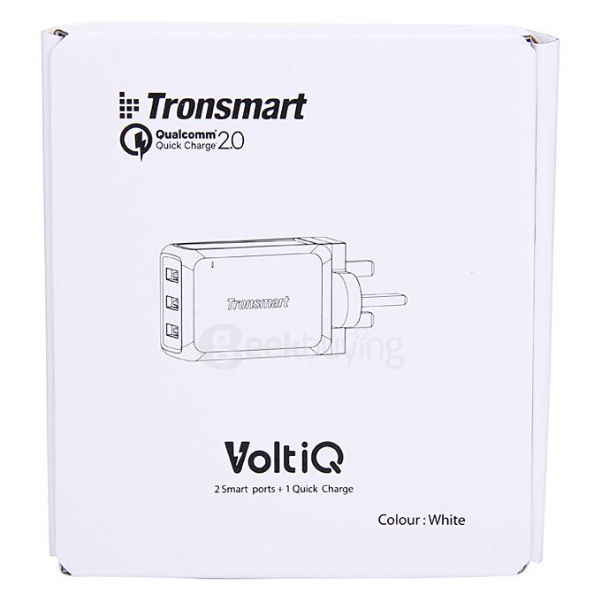 Qualcomm Certified Tronsmart Premium Design Quick Charge 2.0 42W 3 Ports Wall Charger for Samsung/Sony/HTC - UK Plug