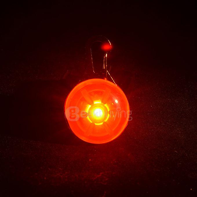 LED Luminous Dog Pendant 3-Block Switch Flash Dog Pendant Dog Tag - Red