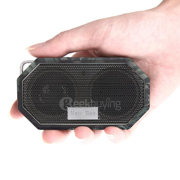 New Bee Pocket Bluetooth Speaker IP67 Waterproof Shockproof Wireless Music Player BT4.0 With Mic for iPhone Samsung LG