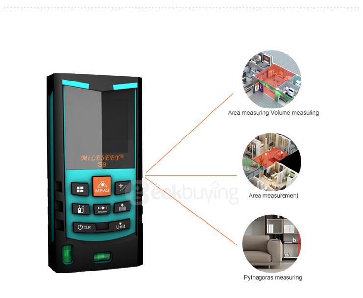 Mileseey X6 70m Handheld Rangefinder Laser Distance Meter Digital Laser Range Finder