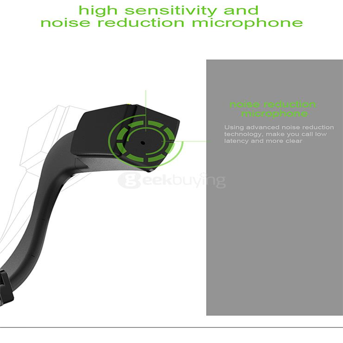 LF-18 NFC Bone Conduction Bluetooth Headset Stereo Headphone Earphone - Black