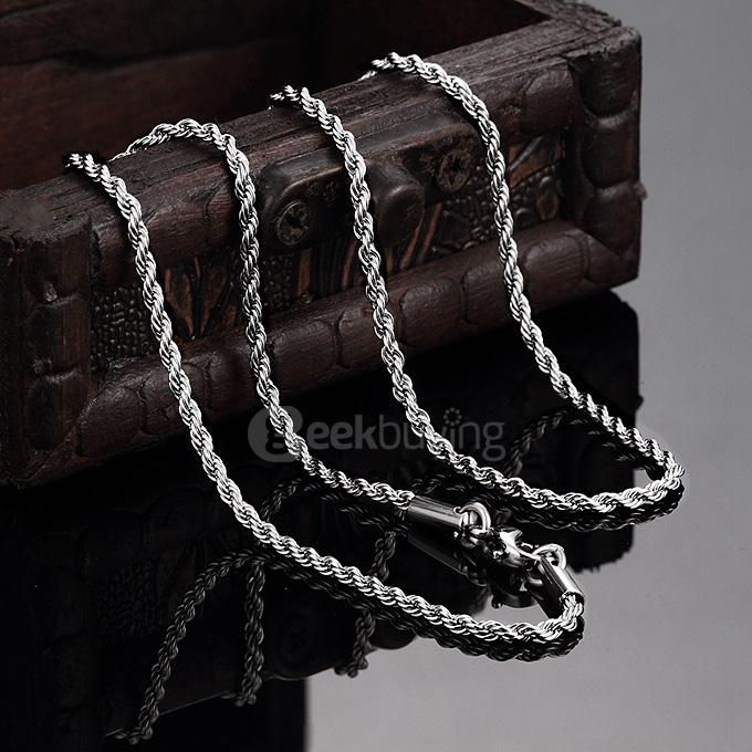 Stainless Steel Chain Rolo Punk Retro Necklace