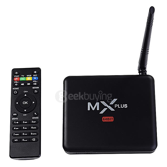 MX PLUS I Amlogic S905 4K TV Box 1G/8G 802.11b/g/n Gigabit LAN Bluetooth KODI DLNA Miracast - Black
