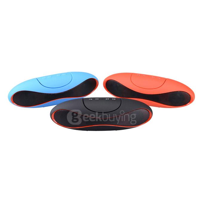 Portable & Creative Big Rugby Shaped Wireless Bluetooth Speaker Hands-free Subwoofer - Blue