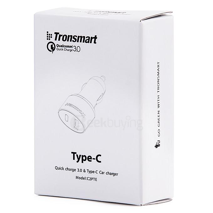 Tronsmart 30W 2 Ports Quick Charge 3.0 Type-C*1 + USB 2.0 VoltIQ*1 Car Charger for Nexus5X Nexus6P Samsung Galaxy iPhone iPad Google Pixel Google Pixel XL and More