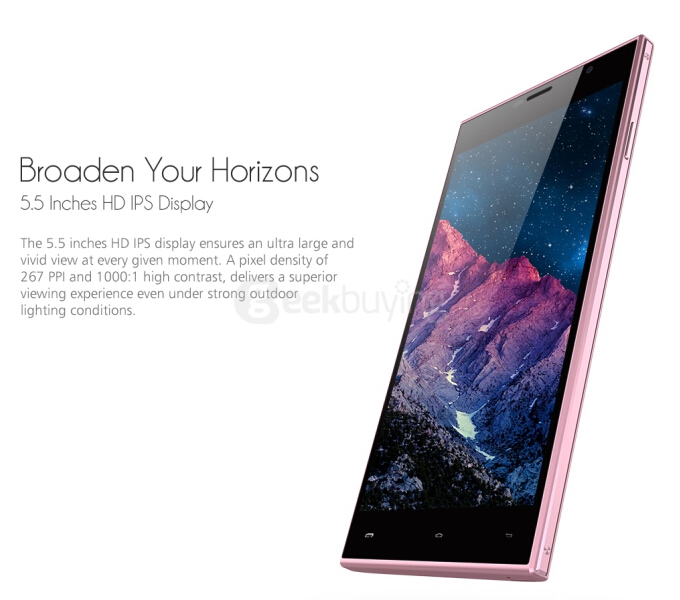 Leagoo Alfa 1 5.5 inch Android 5.1 2GB 16GB Smartphone MTK6580 Quad Core 13.0MP Camera OTG Hotknot WiFi 3G GPS - Black