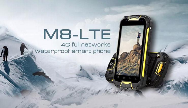 VCHOK M8 4G LTE 4.5inch IP68 Waterproof Rugged Phone Android 5.1 2GB 16GB MT6735 Quad Core Smartphone 13.0MP 3000mAh - Yellow