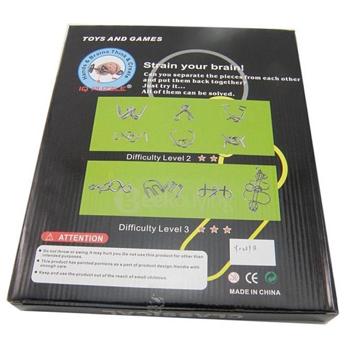 Metal Rings Puzzle Lock Sets Unlock Puzzles Educational Toy