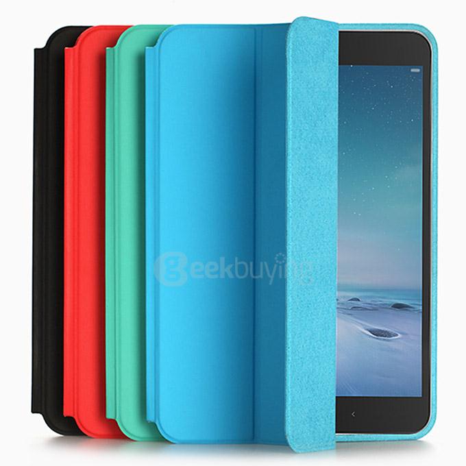 Original Smart Leather Stand Cover Case With Automatic Sleep & Wake-up Function for Xiaomi Mipad 2 Tablet - Black
