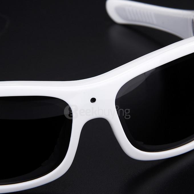 MS2 Polarized UV400 Bluetooth Sunglasses with Headset 8GB SD Card Camera HD 720P Video Recorder for iOS Android - White
