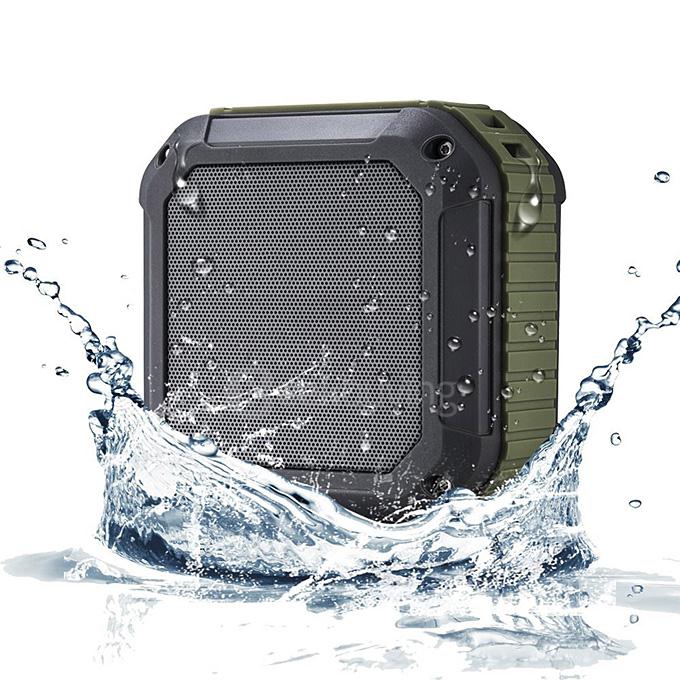 W-KING S7 Portable NFC Wireless Bluetooth 4.0 Speaker with MIC 10 Hours Playtime for Outdoors/Shower - Army Green