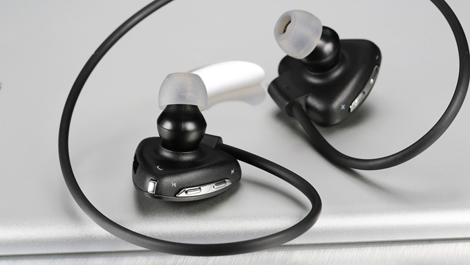 OVEVO SH03B Wireless Stereo BT4.0 Sport Headphone Capacitive MIC Waterproof Dustproof Shockproof - Black