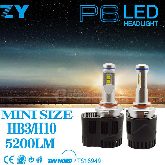 P6 Philips Chips 55W 4500lm LED Car Headlight HB3 6000K LED Car Headbulb Conversion Kit