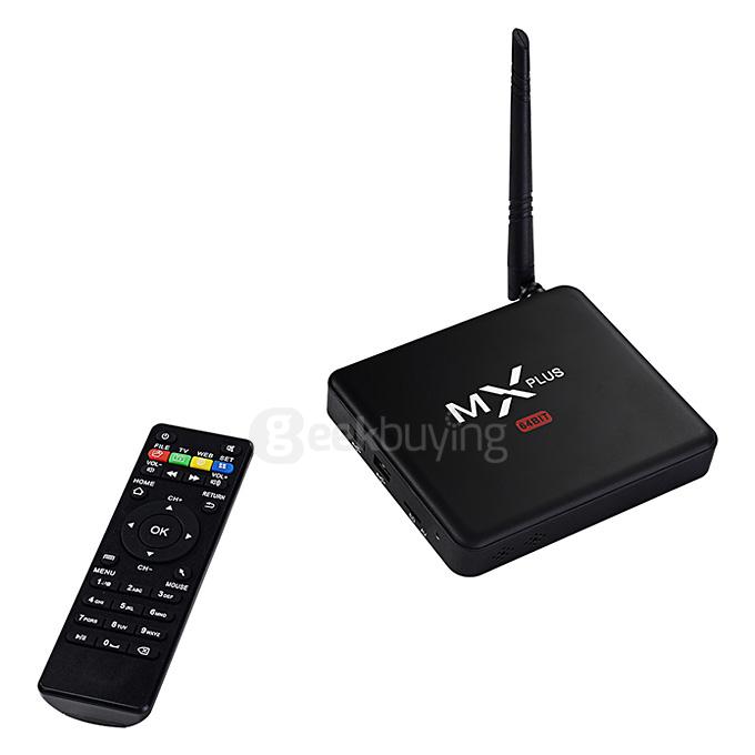 MX PLUS I Amlogic S905 4K TV Box 1G/8G 802.11b/g/n Gigabit LAN Bluetooth KODI DLNA Miracast - Black