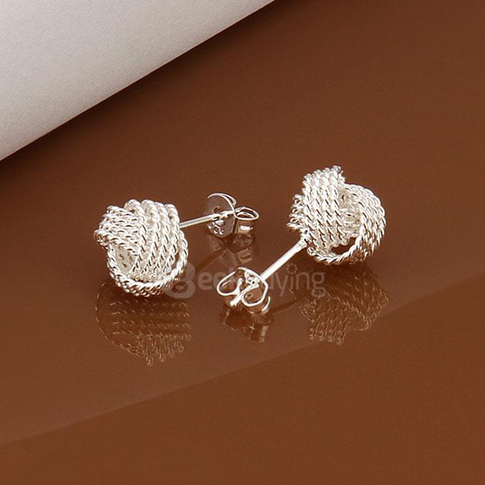 Tennis Ball Earrings Silver Earrings Ear Studs
