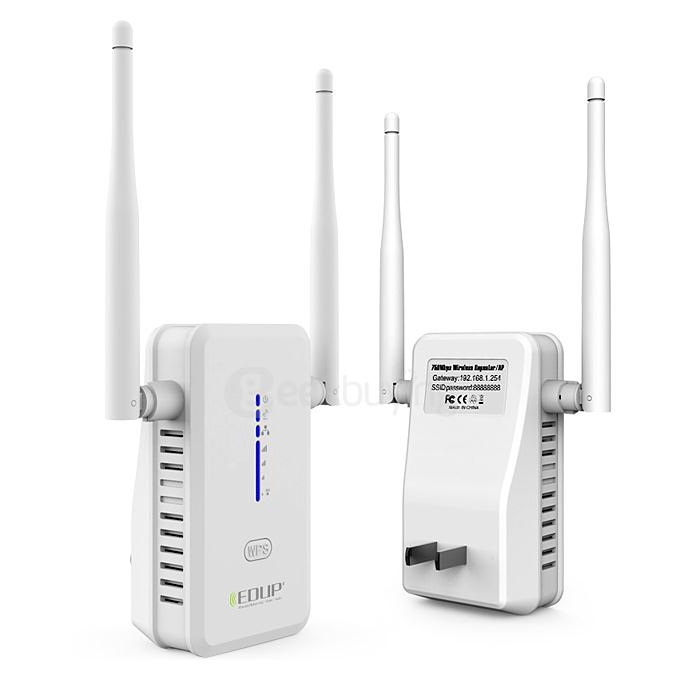 EDUP EP-AC2931 802.11AC 750Mbps 2.4GHz / 5.8GHz Dual Bands Wireless Repeater AP WiFi Repeater - White
