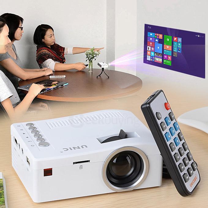 UC18 1080P Portable Mini LED Projector w/ USB / HDMI / AV / TF Slot - White