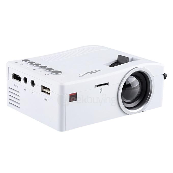 UC18 1080P Portable Mini LED Projector w/ USB / HDMI / AV / TF Slot - White