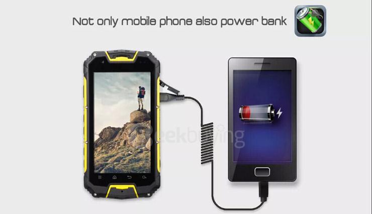 VCHOK M8 4G LTE 4.5inch IP68 Waterproof Rugged Phone Android 5.1 2GB 16GB MT6735 Quad Core Smartphone 13.0MP 3000mAh - Yellow