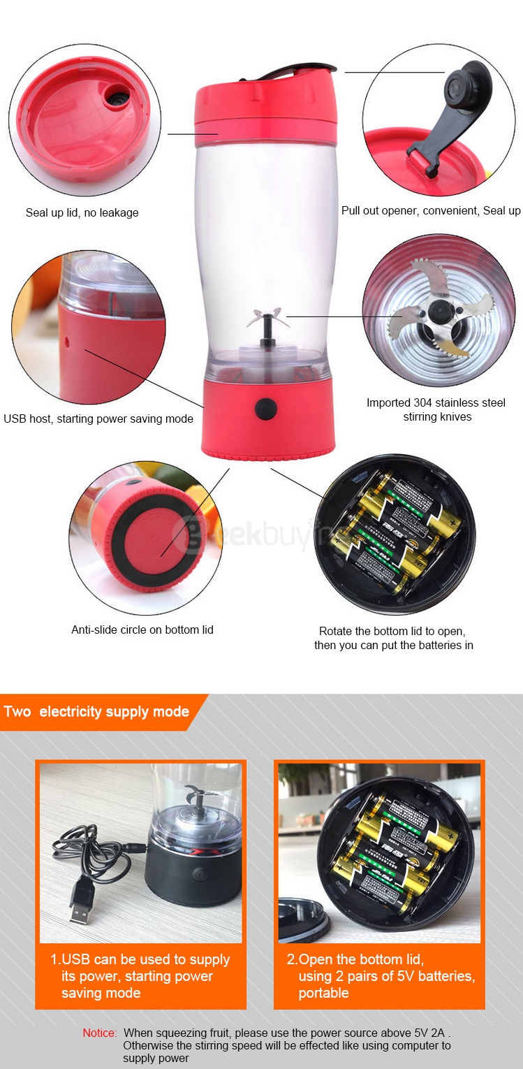 Portable Blender MINI Mixer Automatic SelfStirring Mug