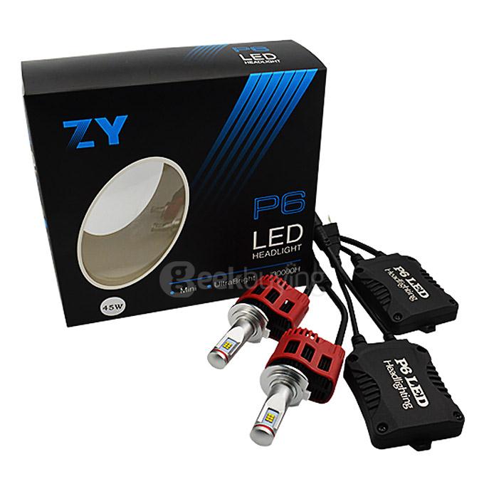 P6 Philips Chips 45W 4500lm LED Car Headlight H7 6000K LED Car Headbulb Conversion Kit