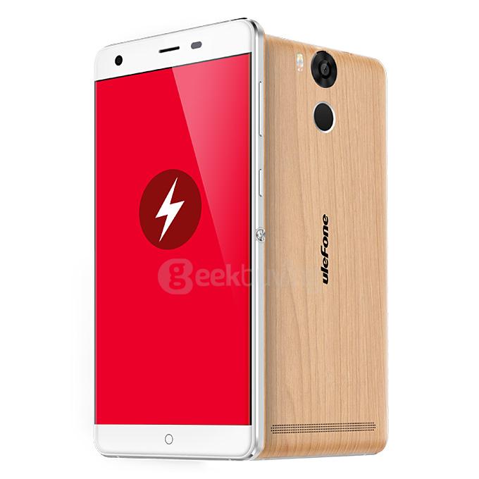 [Package B]Ulefone Power 5.5inch FHD 4G LTE Android 5.1 3GB 16GB Smartphone(Wooden) +TPU Case(Transparent)+Tempered Glass Screen Protector