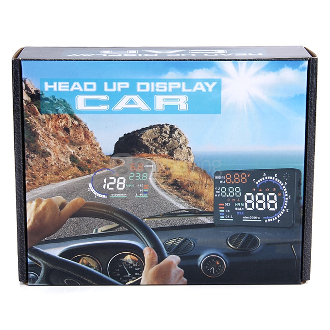 X3 5.5 Inch Car Head Up Display Car HUD Blutooth Connection  -  BLACK