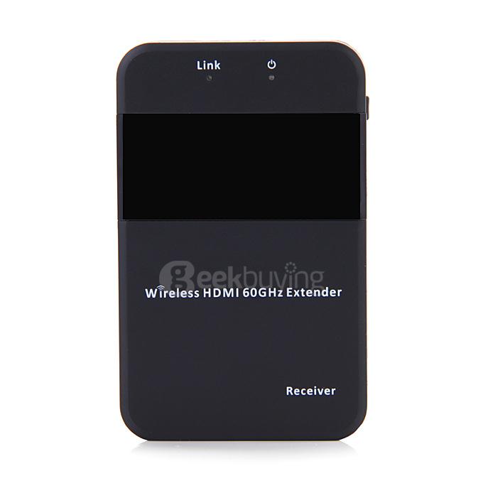 HDV-W551 1080P 60Ghz Wireless HDMI Extender 30M Transmitter Receiver Set for Mettings Classes - Black