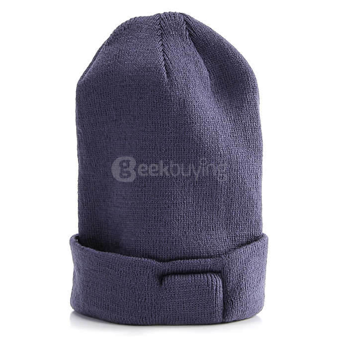 Unisex Winter Wireless Bluetooth Knit Hat Music Cap Beanie Hat Support Hands-free Phone Call - Light Blue