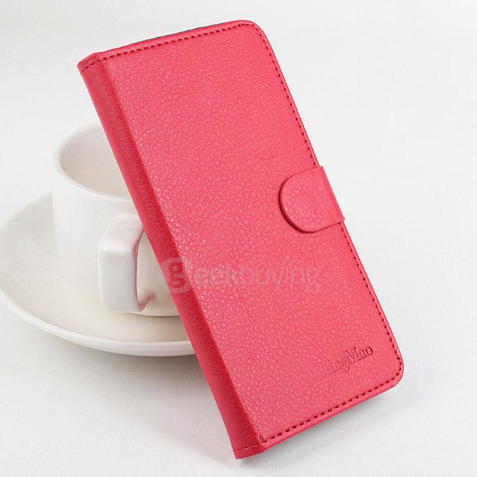 Litchi Texture Protective Hard Cover Flip Stand Leather Case for CUBOT X17 Smartphone - Red