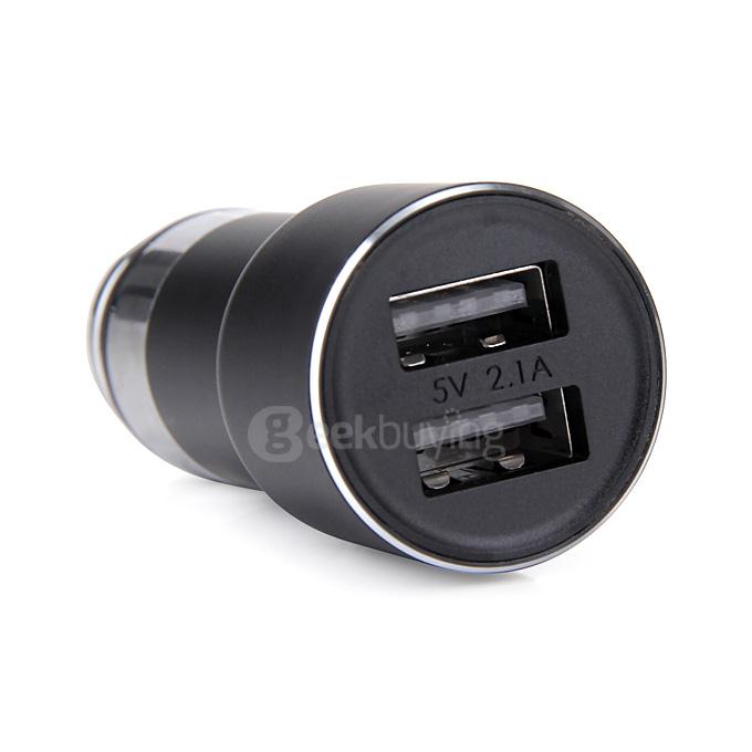 Original Xiaomi Roidmi Bluetooth Car Charger(Black)+ Original Xiaomi ROIDMI Car Dual Cigarette Lighter Splitter(White)
