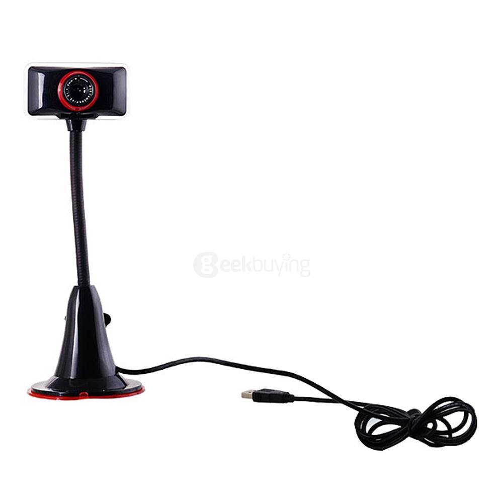 Aoni ANC USB2.0 HD Webcam Night Version With Microphone Adjustable Arm For Desktop Laptop Computer - Black