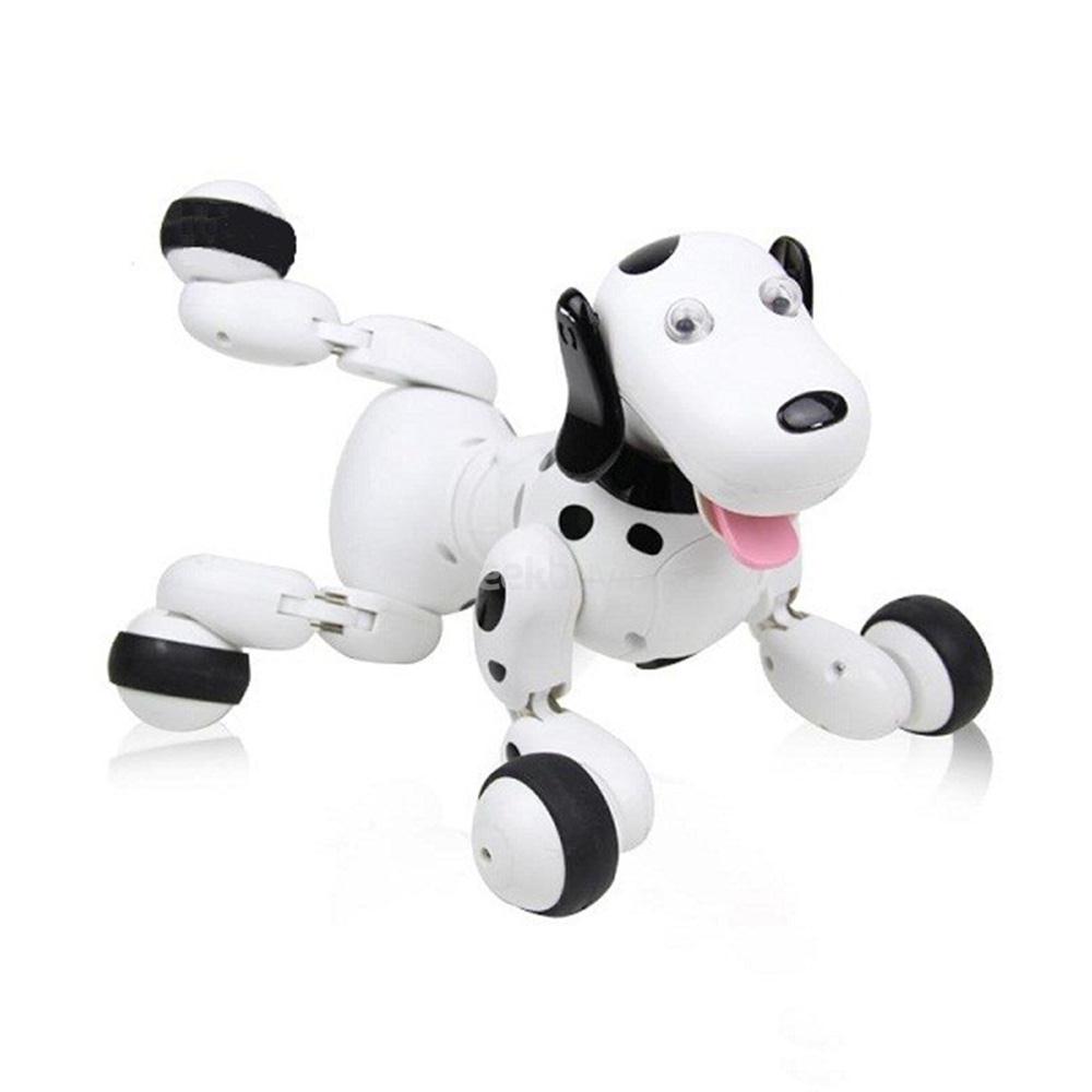 JG 777-338 2.4G RC Robot Smart Dog RC Intelligent Simulation Mini Dog - Black