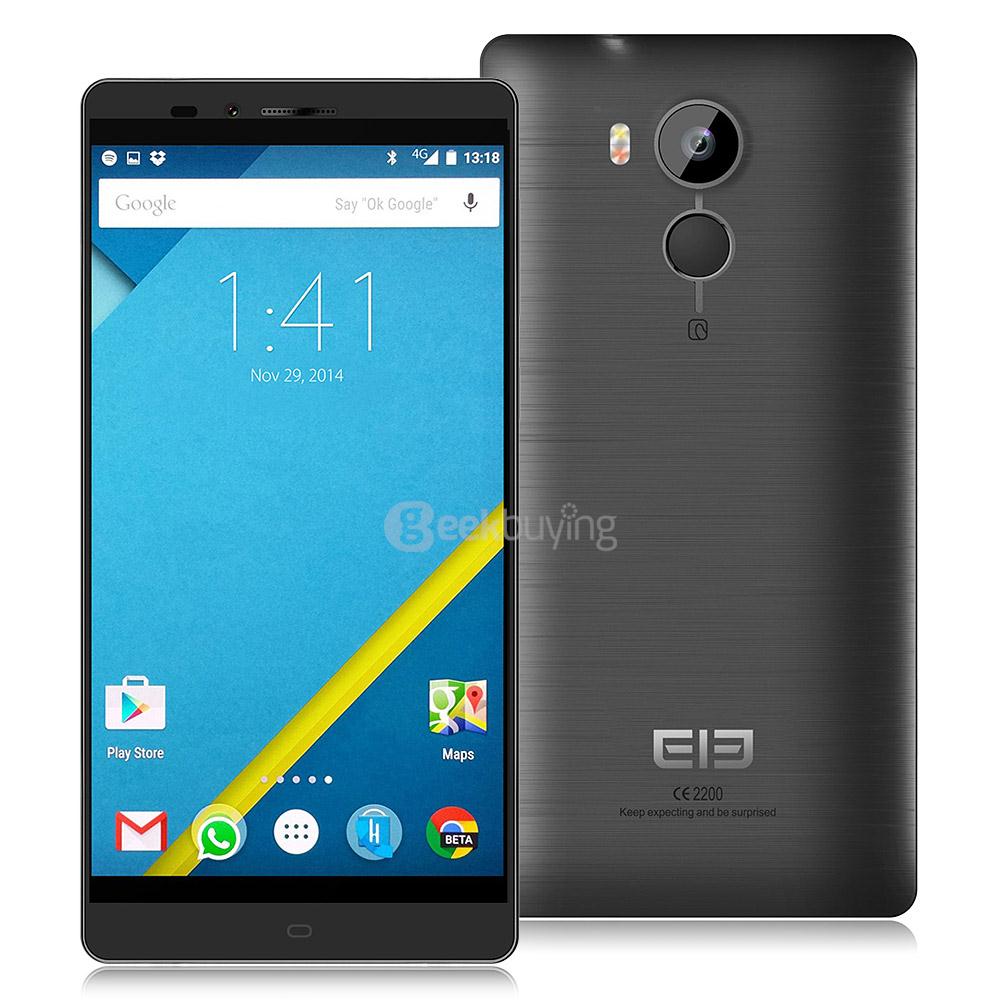 [HK Stock] Elephone Vowney 5.5inch 2K Screen Android 5.1 4GB 32GB Smartphone 64bit MTK6795 Octa Core Touch ID Hotknot - Gray