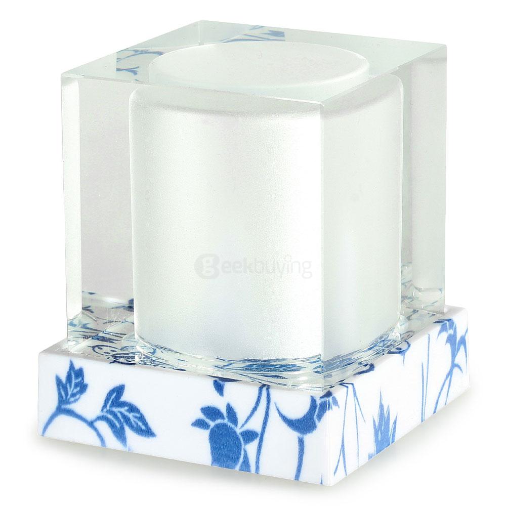 Solar Powered LED Light Rechargeable Candle Crystal Lamp for Outdoor and Indoor Use - Transparent