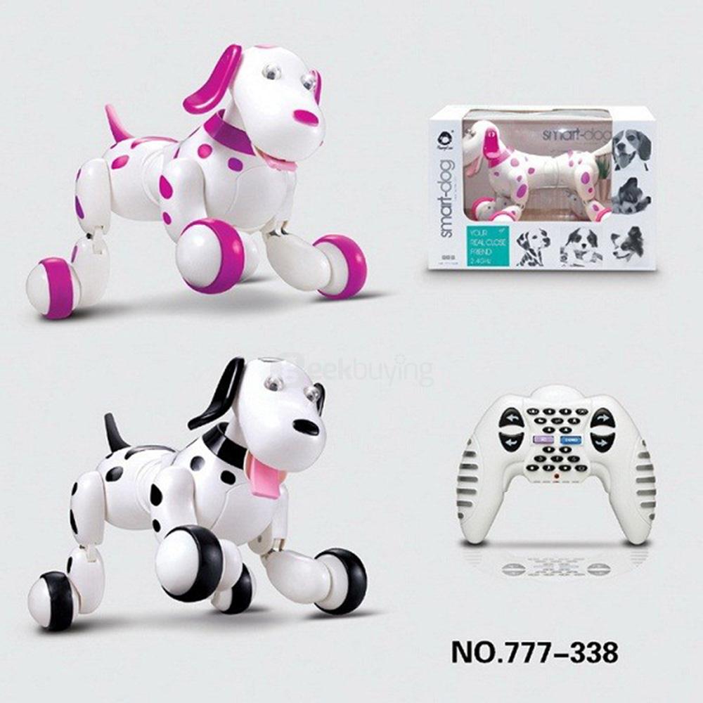 JG 777-338 2.4G RC Robot Smart Dog RC Intelligent Simulation Mini Dog - Black
