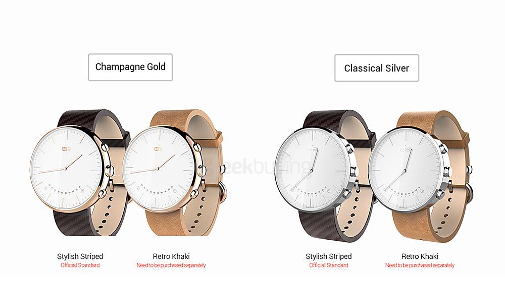 Elephone W2 Smart Watch Rhonda 762 Movement Sapphire Crystal Glass Bluetooth 4.0 IP53 Smartwatch Fitness Tracker - Gold