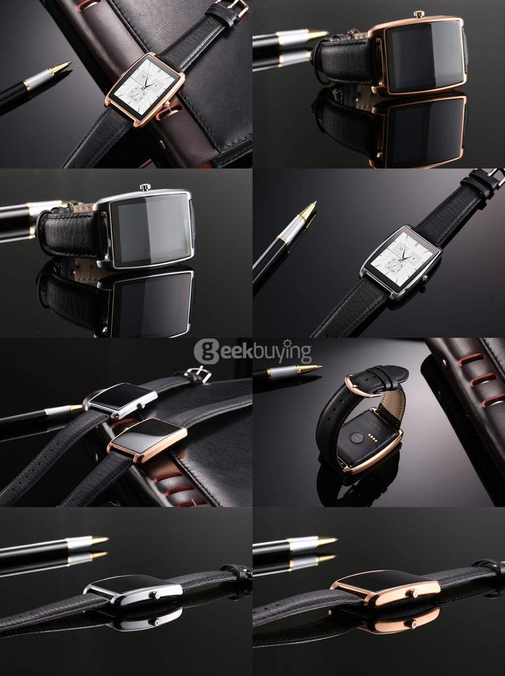 Zeblaze Cosmo Smart Watch MTK2502 Bluetooth Smartwatch Heart Rate Monitor Sports Tracker IP65 Waterproof Genuine Leather Band - Silver
