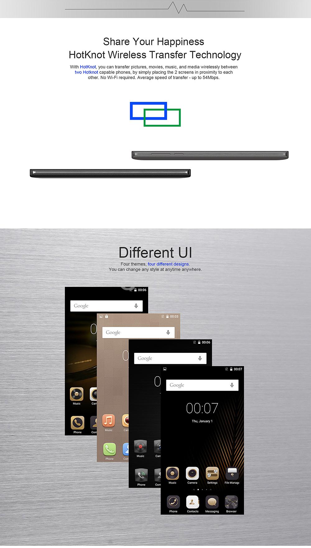 [Package B]HOMTOM HT7 PRO 5.5inch IPS HD Android 5.1 2GB RAM 16GB ROM 4G MT6735 Quad Core Smartphone(Gray) + Soft Case + Tempered Glass
